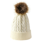 Bonnet à Pompon Femme - Blanc / Unique