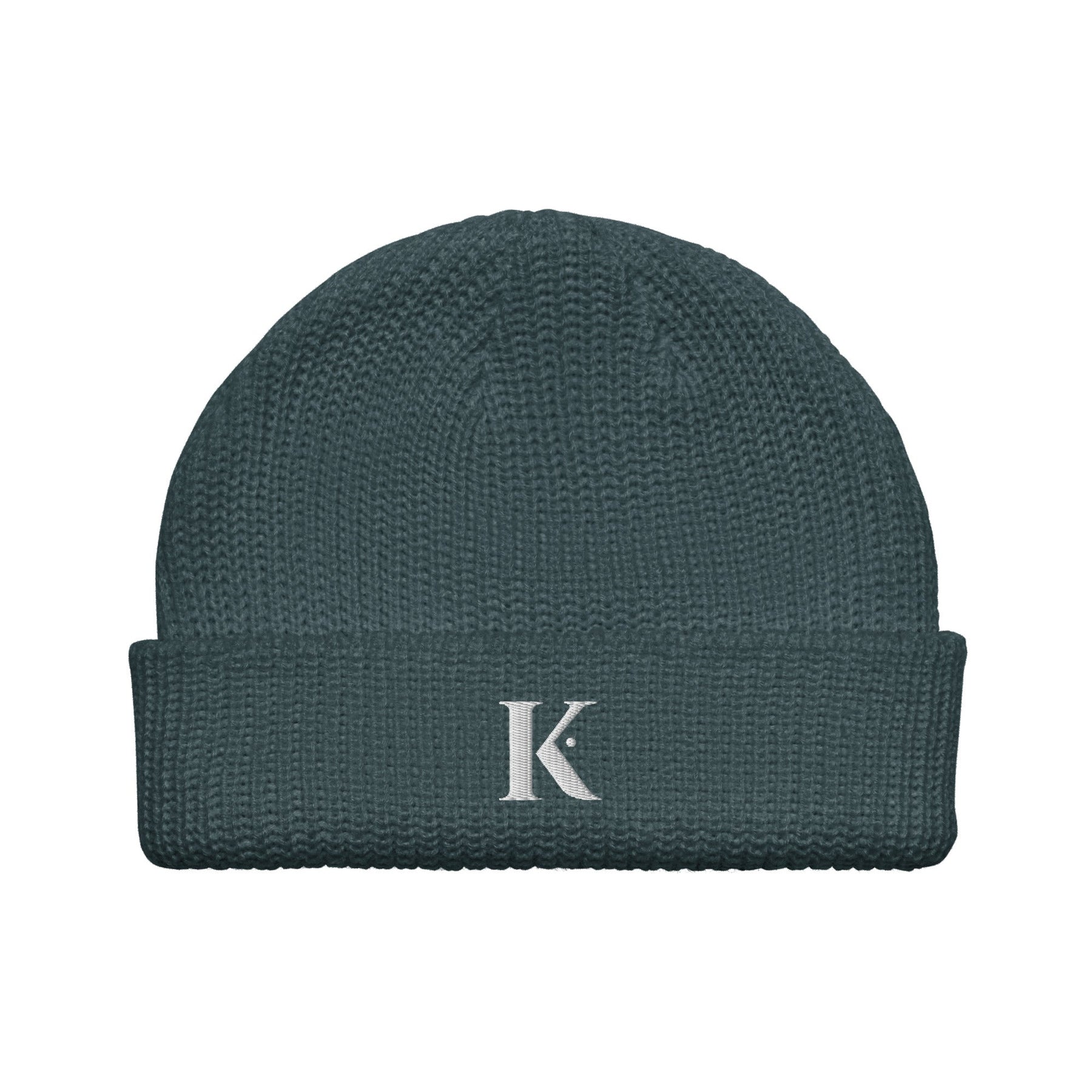 Bonnet Brodé Homme K - Bleu / Unique