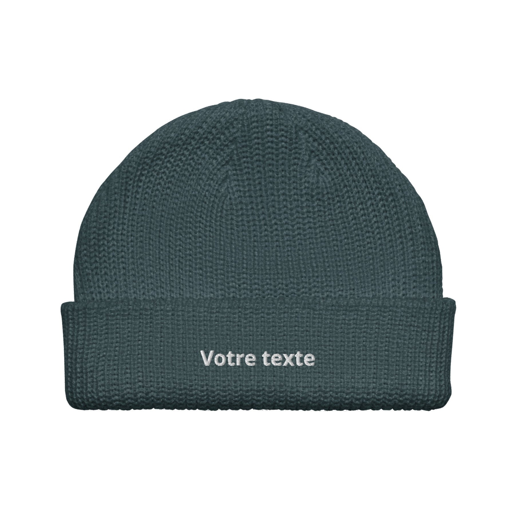 Bonnet Brodé Personnalisé - Bleu foncé / Unique