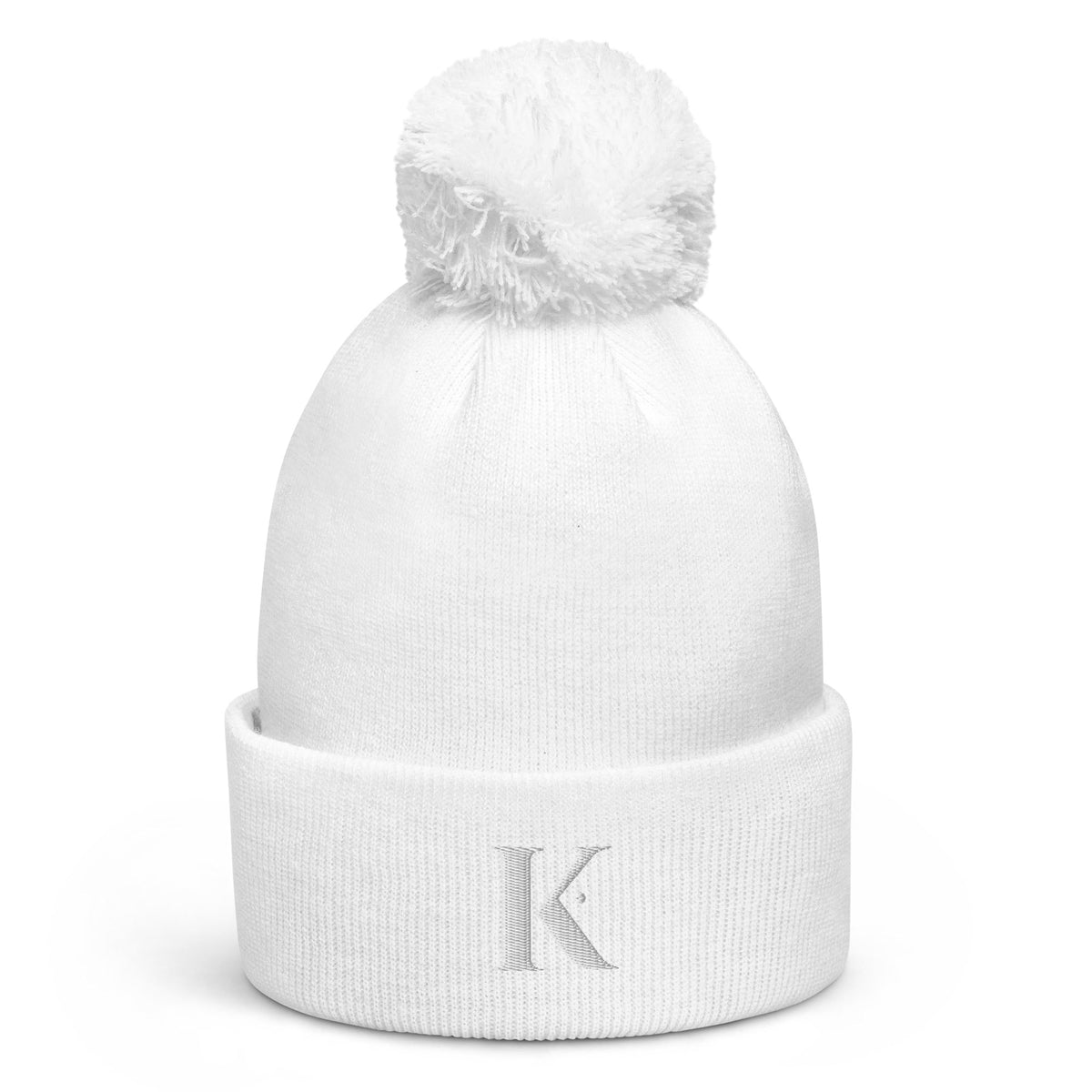 Bonnet Femme à Pompon K - Blanc / Unique