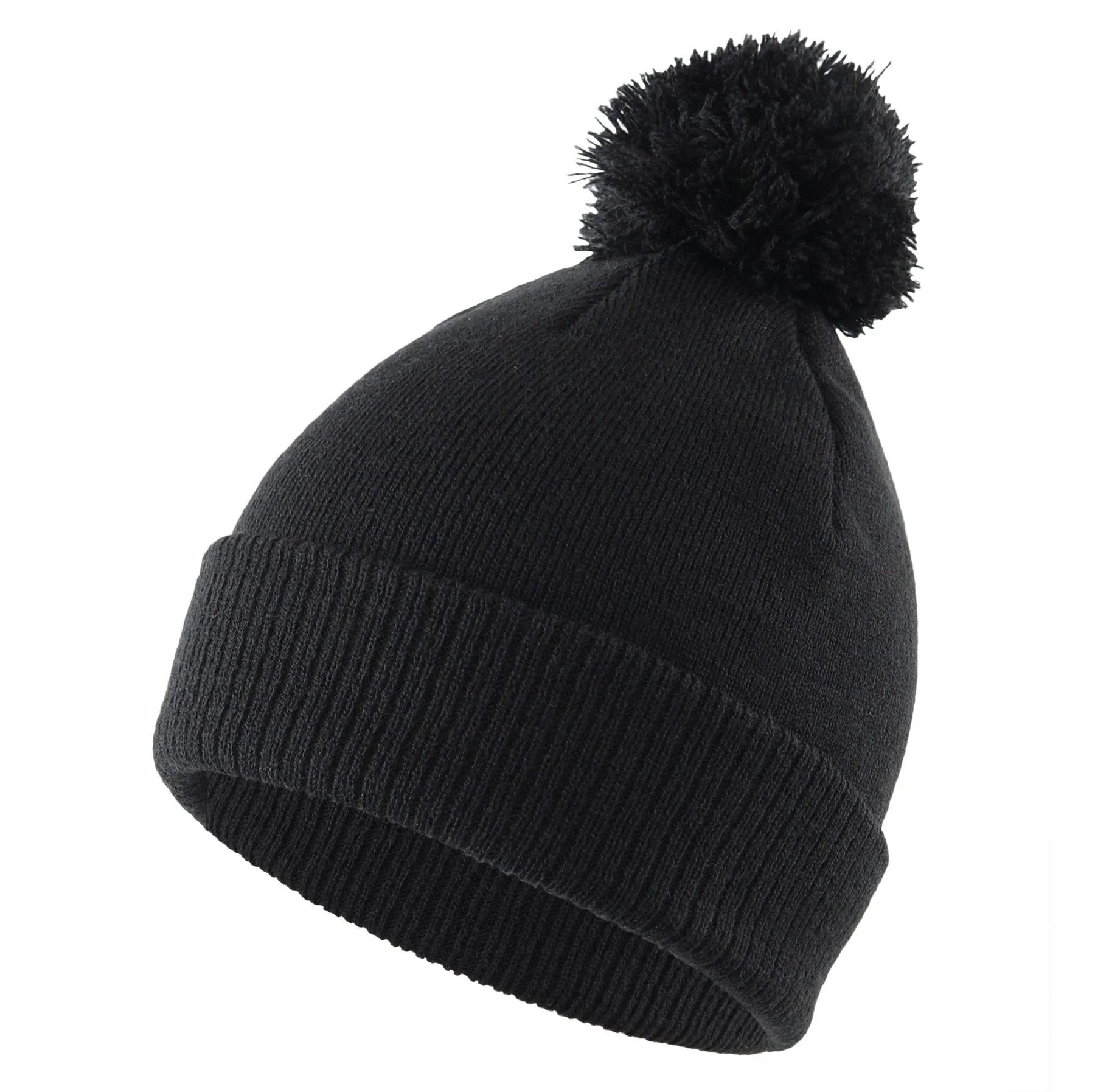 Bonnet Homme à Pompon - Noir / Unique