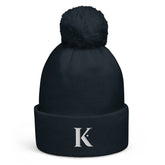 Bonnet Homme Pompon K - Bleu marine / Unique
