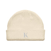 Bonnet Acrylique Brodé K - Beige / Unique