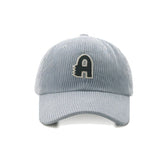Casquette A Velours Côtelé - Bleu / Unique