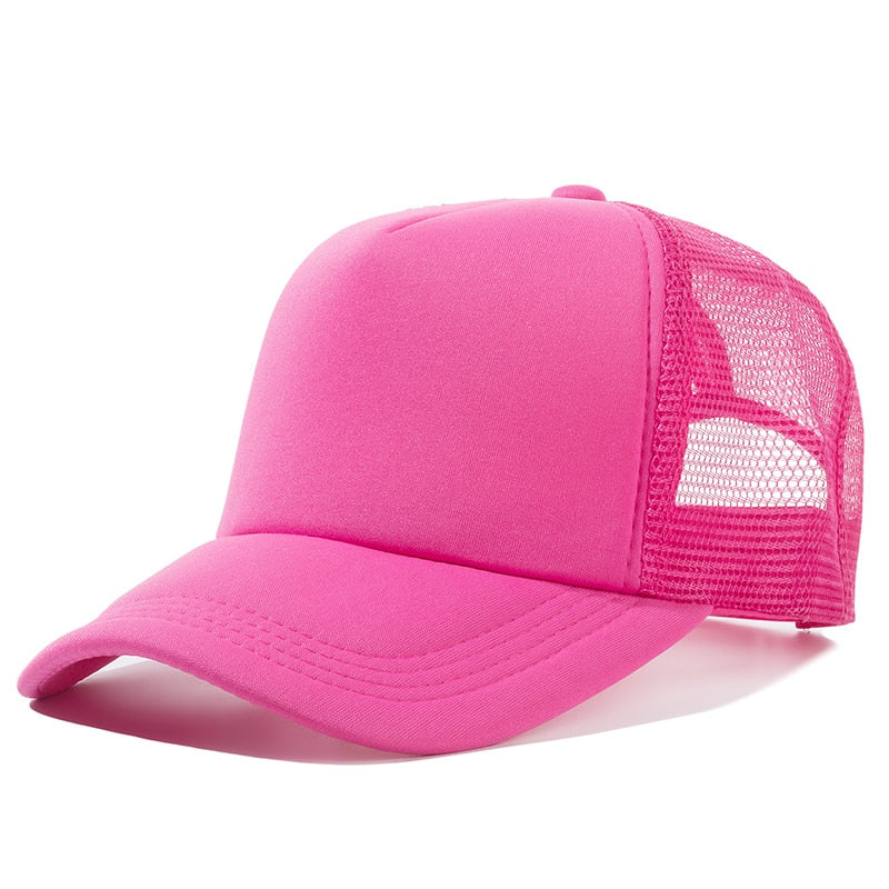 Casquette Avec Filet - Rose-foncé / Unique
