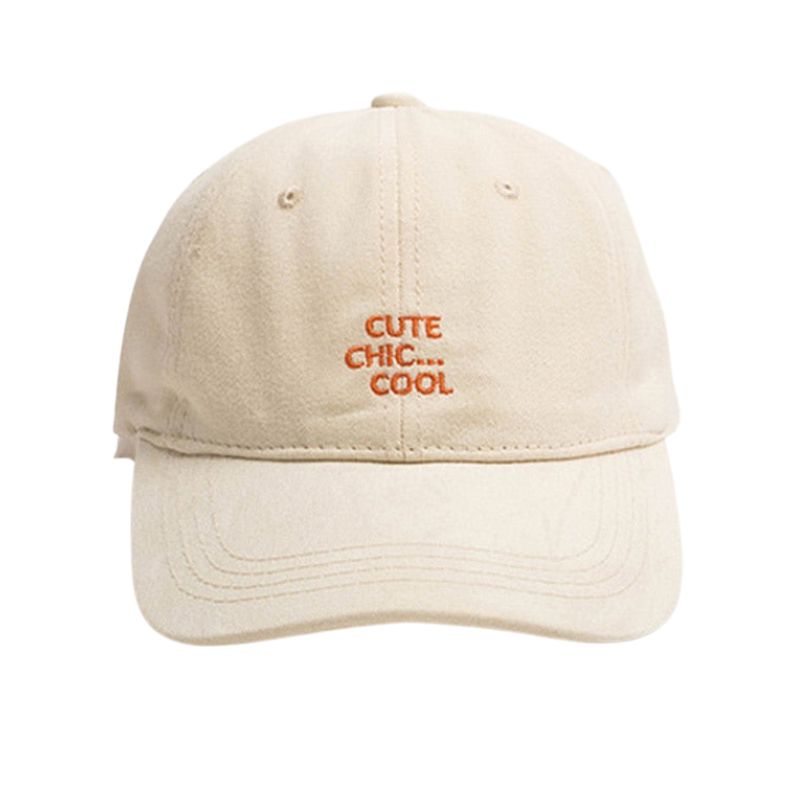 Casquette Baseball Homme Brodée - Beige / Unique