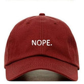 Casquette Baseball Nope - Rouge / Unique