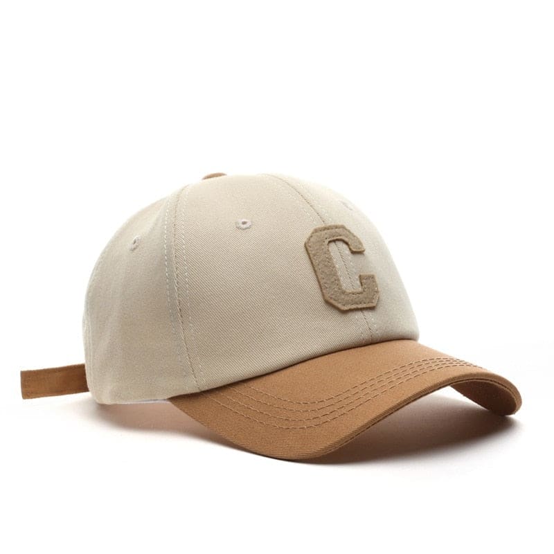 Casquette Brodée C - Beige / Unique