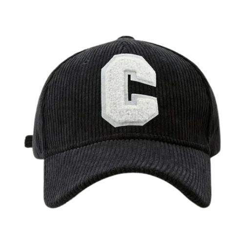 Casquette Brodée C En Velours - Noir / Unique