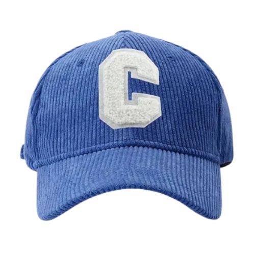 Casquette Brodée C Velours - Bleu / Unique