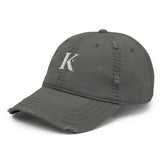 Casquette Brodée Effet Usé K - Gris / Unique