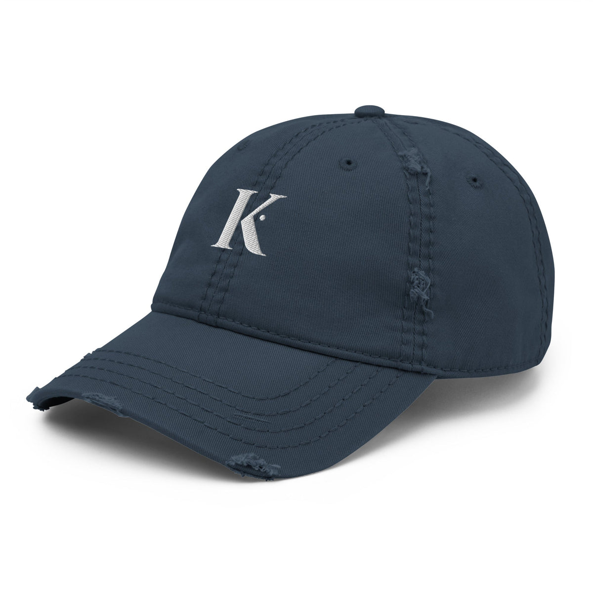 Casquette Brodée Femme K - Bleu marine / Unique