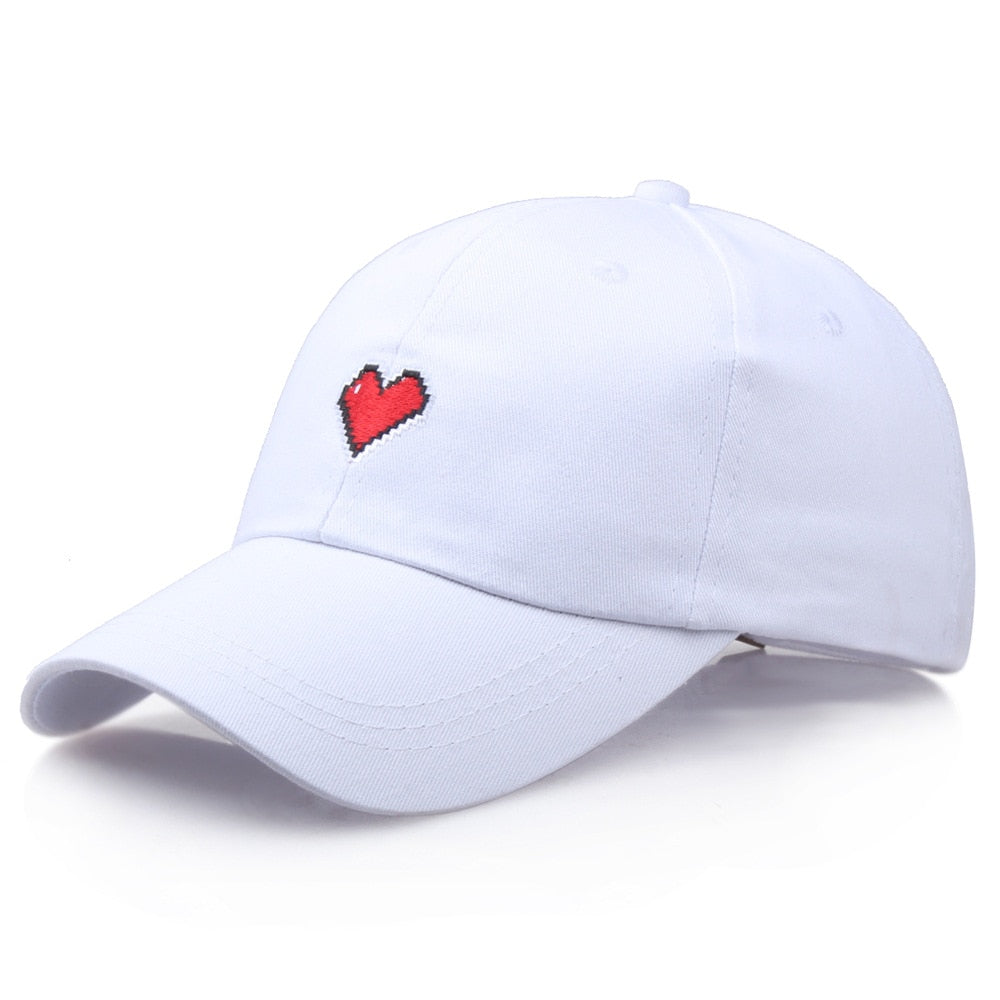 Casquette Brodée Love Rétro - Blanc / Unique