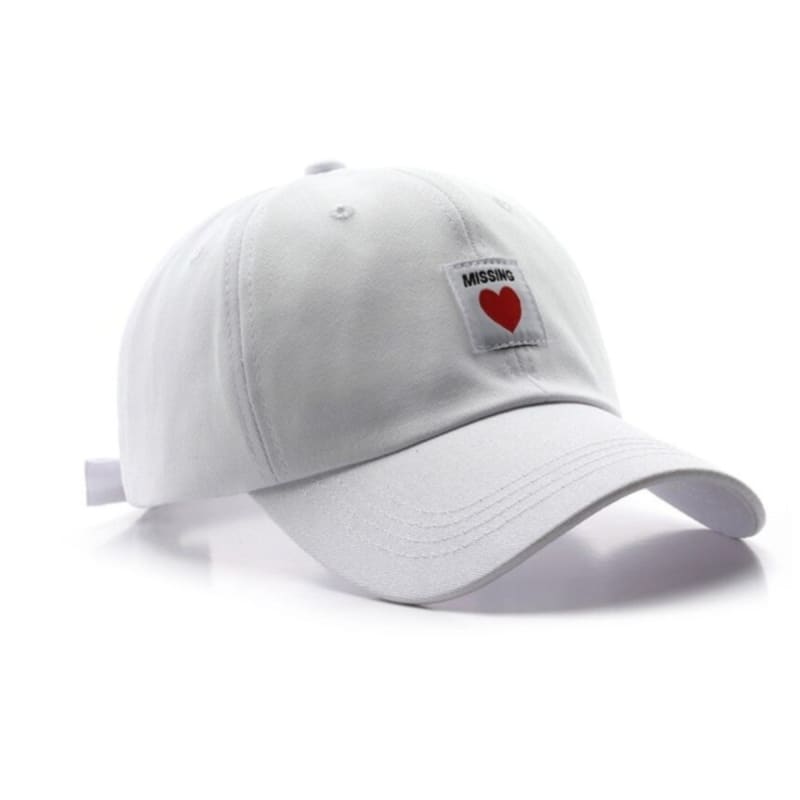 Casquette Brodée Missing love - Blanc / Unique