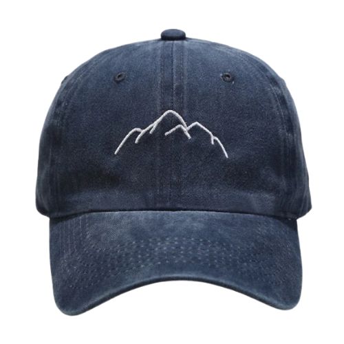Casquette Brodée Montagne - Bleu-Marine / Unique