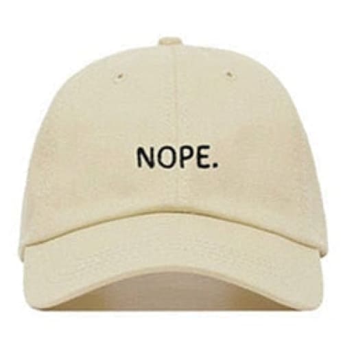 Casquette Brodée Nope - Beige / Unique