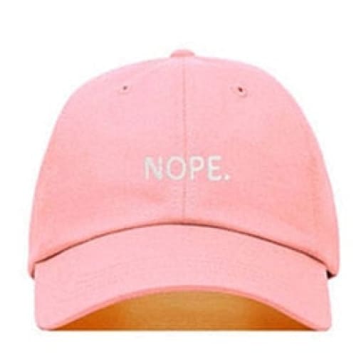 Casquette Brodée Nope - Rose / Unique