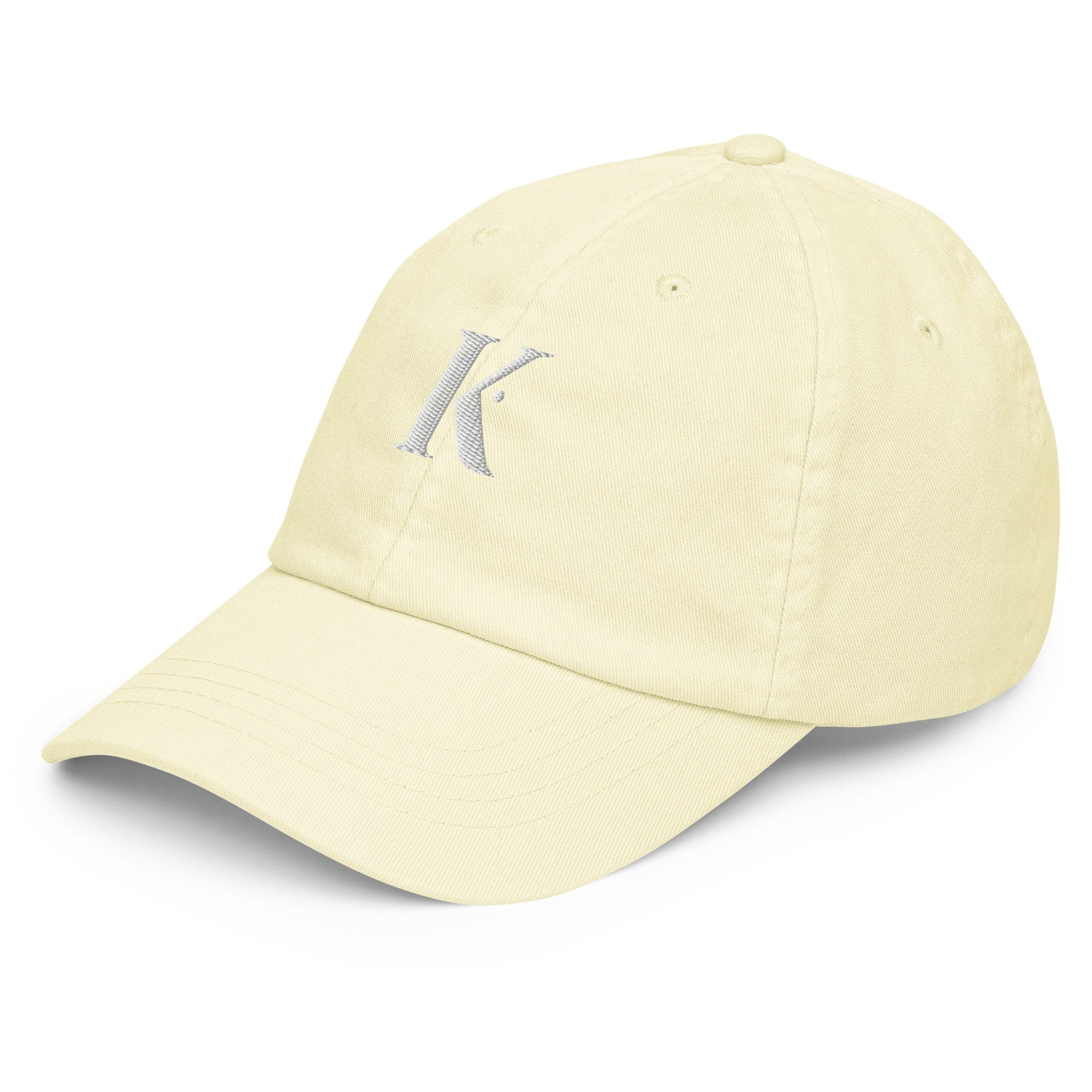 Casquette Brodée Pastel Femme K - Jaune / Unique
