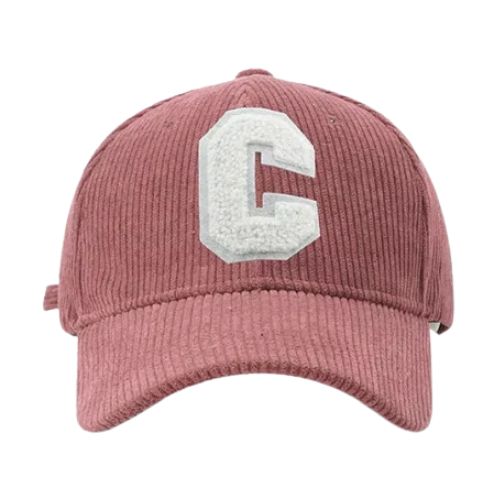 Casquette Broderie C Velours - Rose / Unique