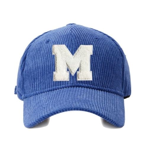 Casquette Broderie M Velours - Bleu / Unique