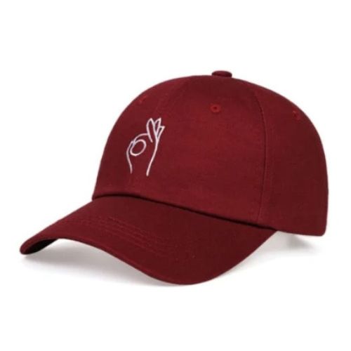 Casquette Broderie Ok - Rouge / Unique