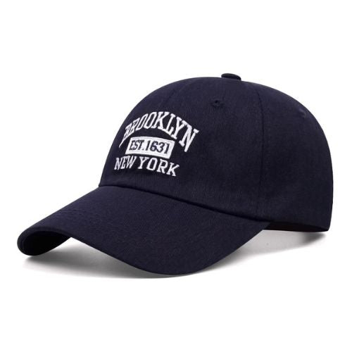 Casquette Brooklyn Vintage Brodée - Bleu-Marine / Unique