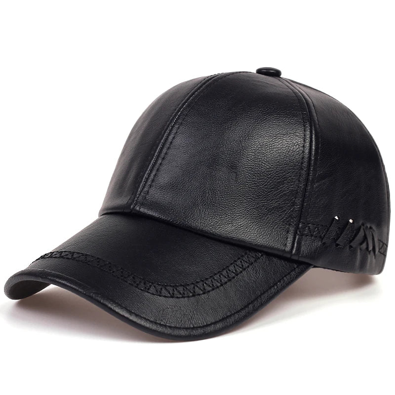 Casquette Cuir Noir - Noir / Unique