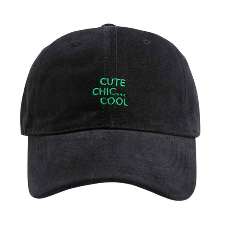 Casquette Cute Chic Cool - Noir / Unique