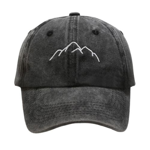 Casquette Délavée Montagne - Noir / Unique