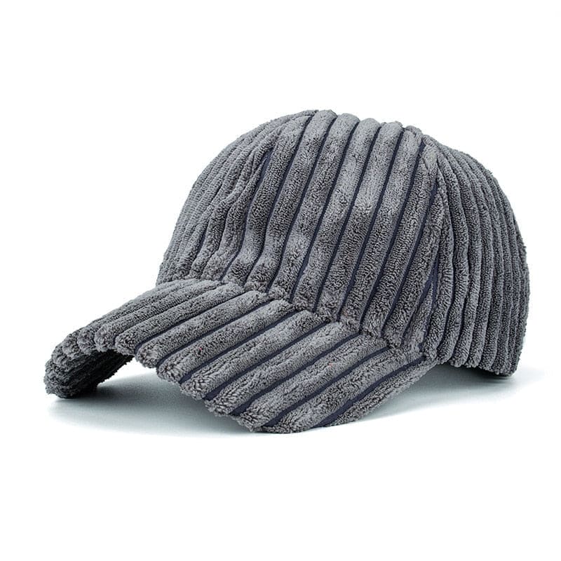 Casquette En Velours Femme - Gris foncé / Unique