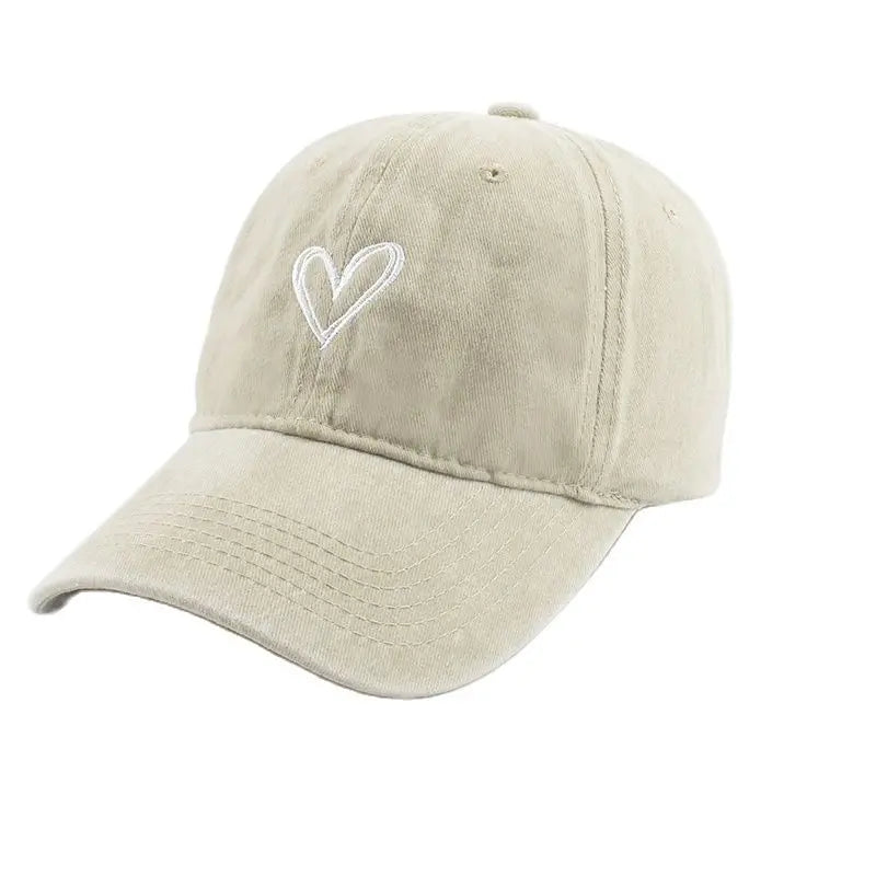 Casquette Heart Brodée - Beige / Unique