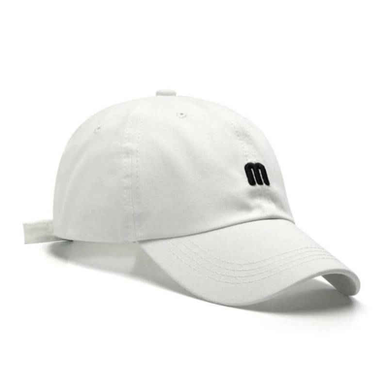 Casquette Lettre M Broderie - Blanc / Unique