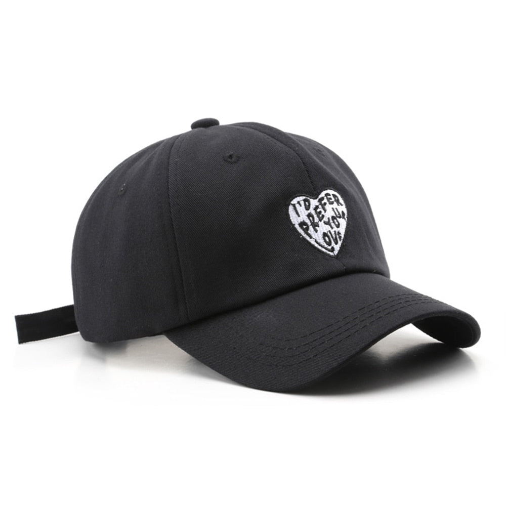 Casquette Love Brodée - Noir / Unique