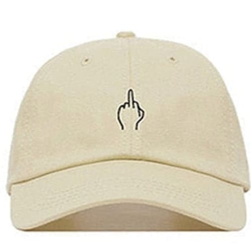 Casquette Middle Finger - Beige / Unique
