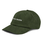Casquette Personnalisable Velours - Vert olive / Unique