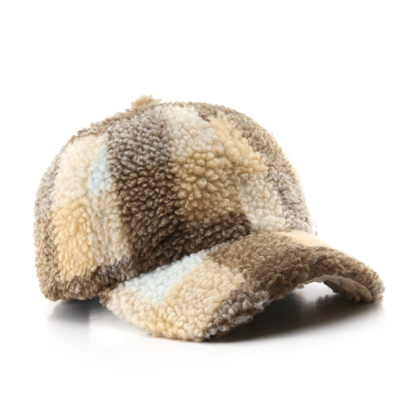 Casquette Plaid Unisexe - Beige / Unique