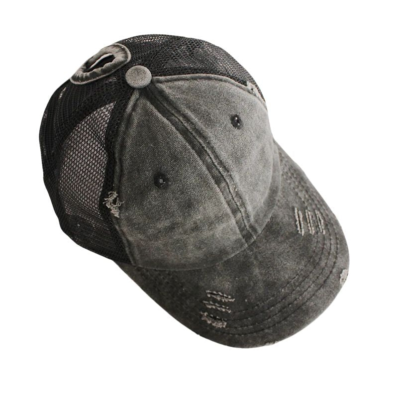 Casquette Queue de Cheval - Noir / Unique