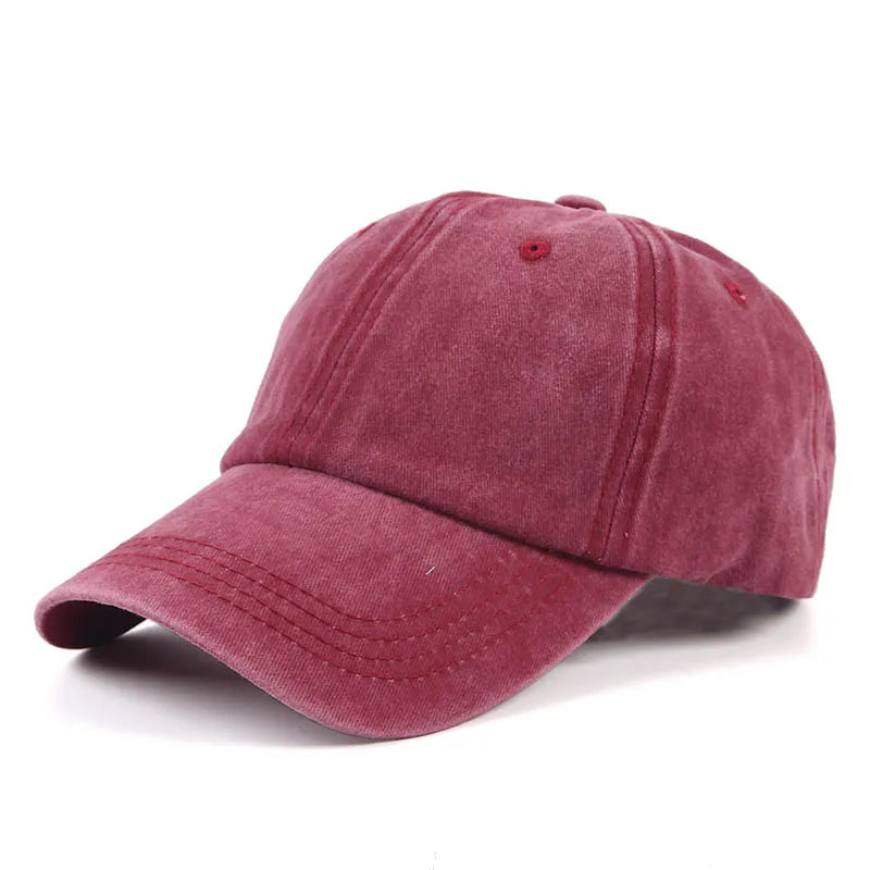 Casquette Rétro Délavée - Rouge / Unique