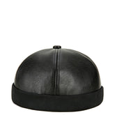 Casquette sans visière simili cuir - Noir / Unique