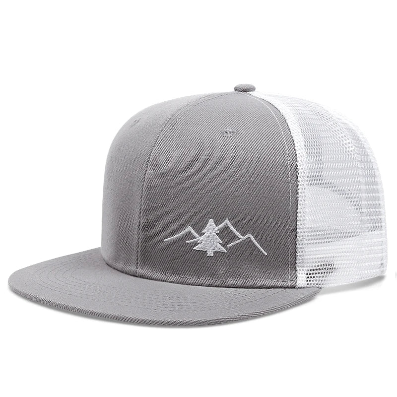 Casquette Snapback Broderie Montagne - Gris / Unique