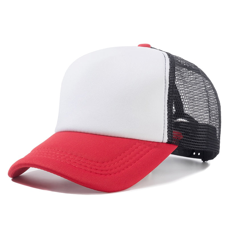 Casquette Trucker Été - Rouge-Noir / Unique