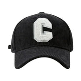 Casquette Velours Brodée C - Noir / Unique