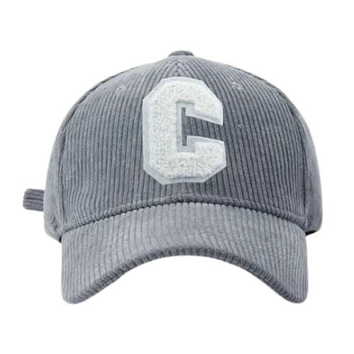 Casquette velours C Brodée - Gris / Unique