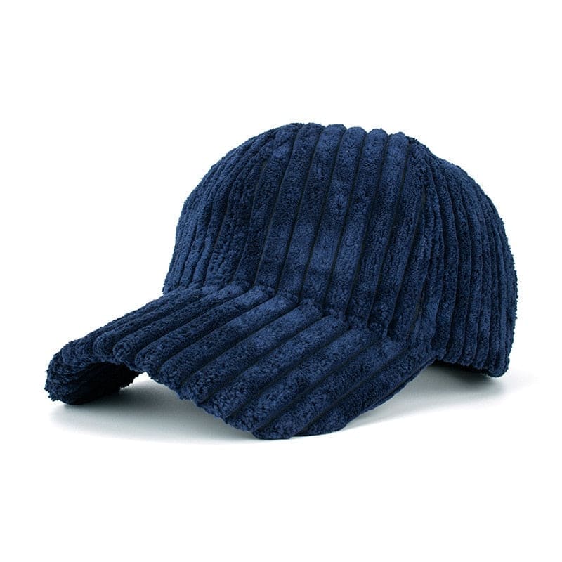 Casquette Velours Côtelé Pour Femme - Bleu marine / Unique