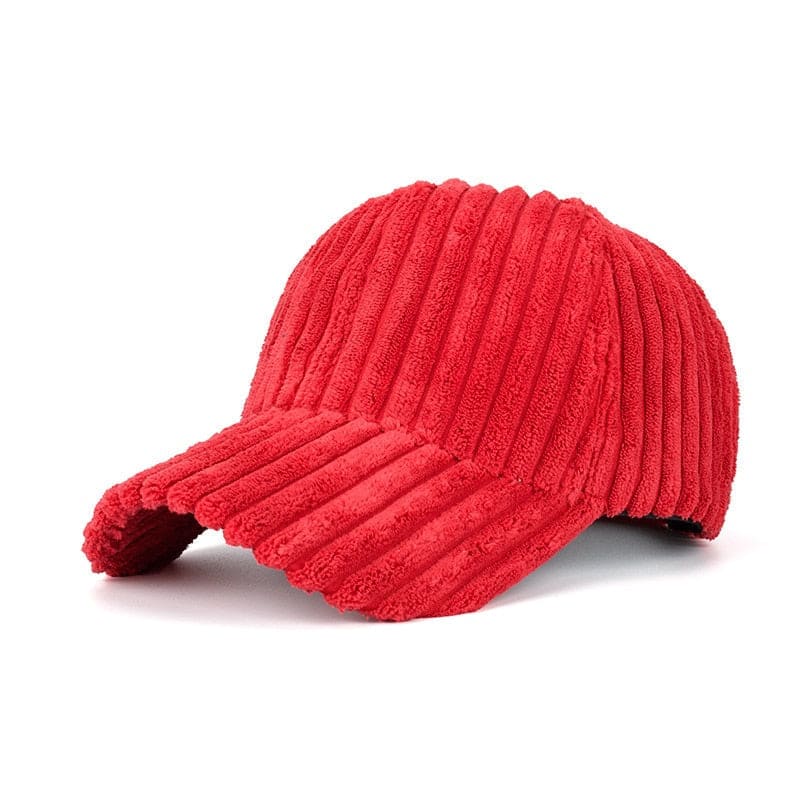 Casquette Velours Noir Pour Femme - Rouge Vif / Unique