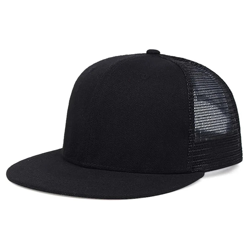 Casquette Visière Plate Trucker - Noir / Unique