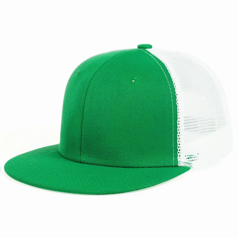 Casquette Visière Plate Trucker - Vert / Unique