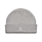 Bonnet Acrylique Brodé K - Gris / Unique