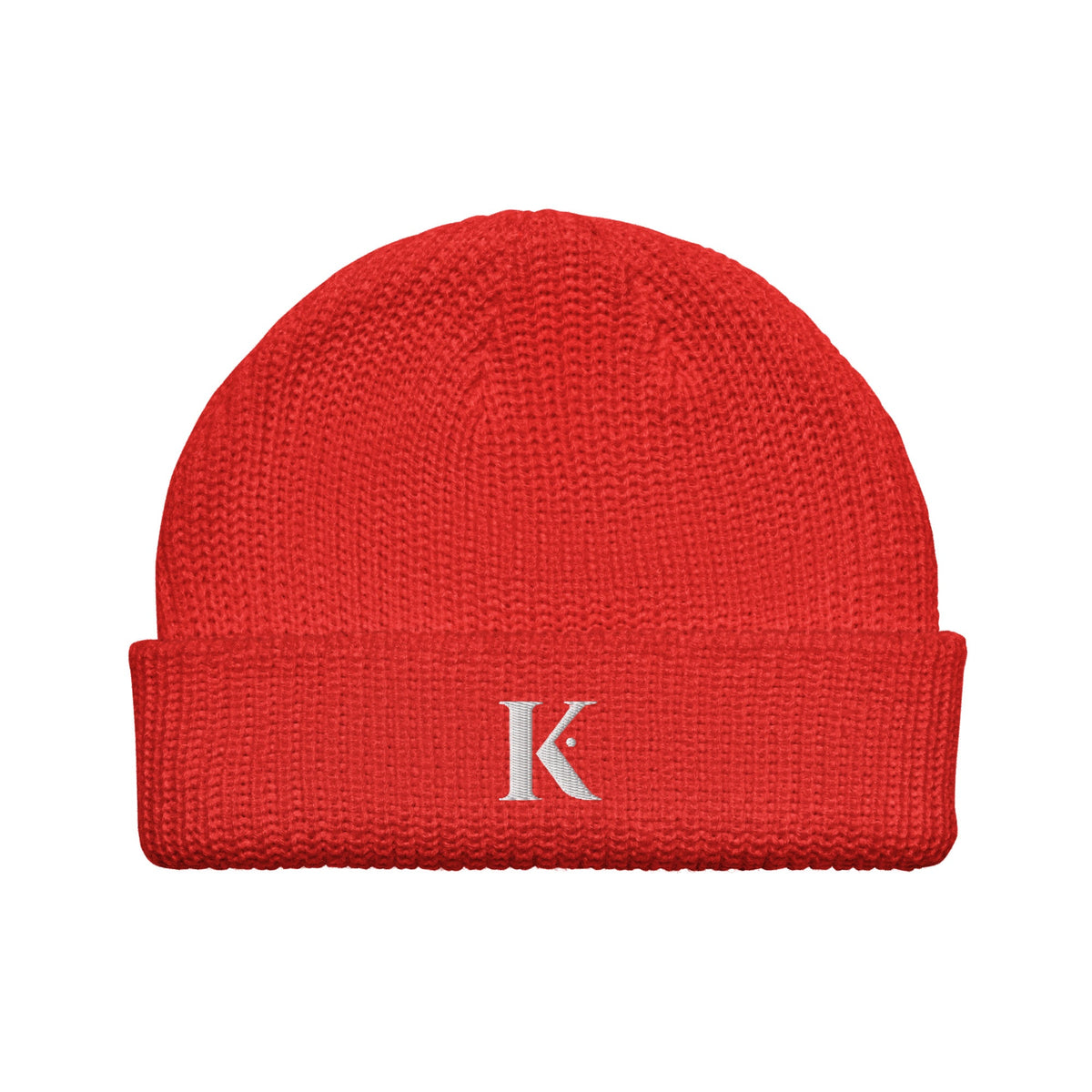 Bonnet Brodé Homme K - Rouge / Unique