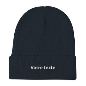 Bonnet Personnalisé Homme - Bleu Marine / Unique